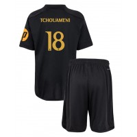 Real Madrid Aurelien Tchouameni #18 Replika babykläder Tredjeställ Barn 2023-24 Kortärmad (+ korta byxor)